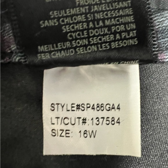 Kut from the Kloth High Rise Fab Ab Trouser Bootcut Plaid Pants Womens 16W - Picture 6 of 9